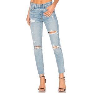 NWT GRLFRND High Rise Distressed Jeans 28